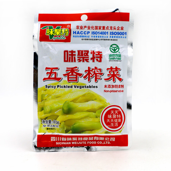 味聚特五香榨菜80g